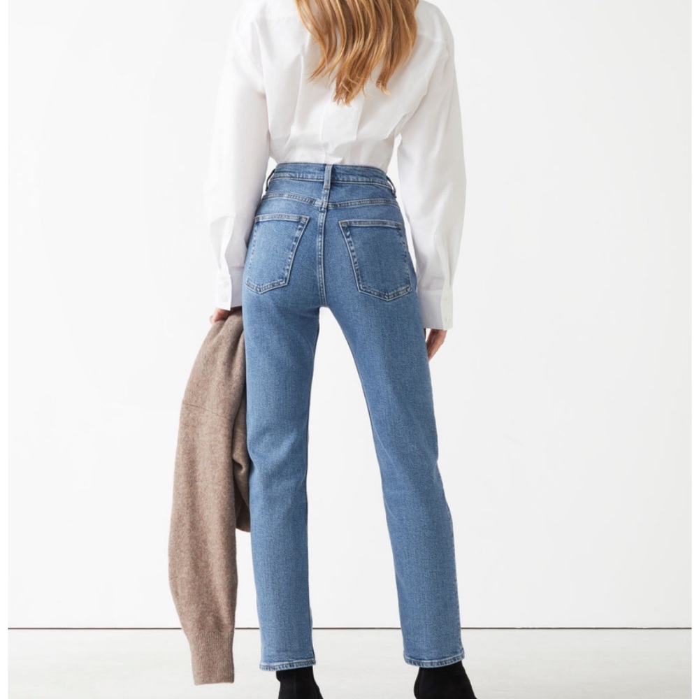 Other Stories Favourite Cut Jeans in Mid Blue - Picture 2 of 5
